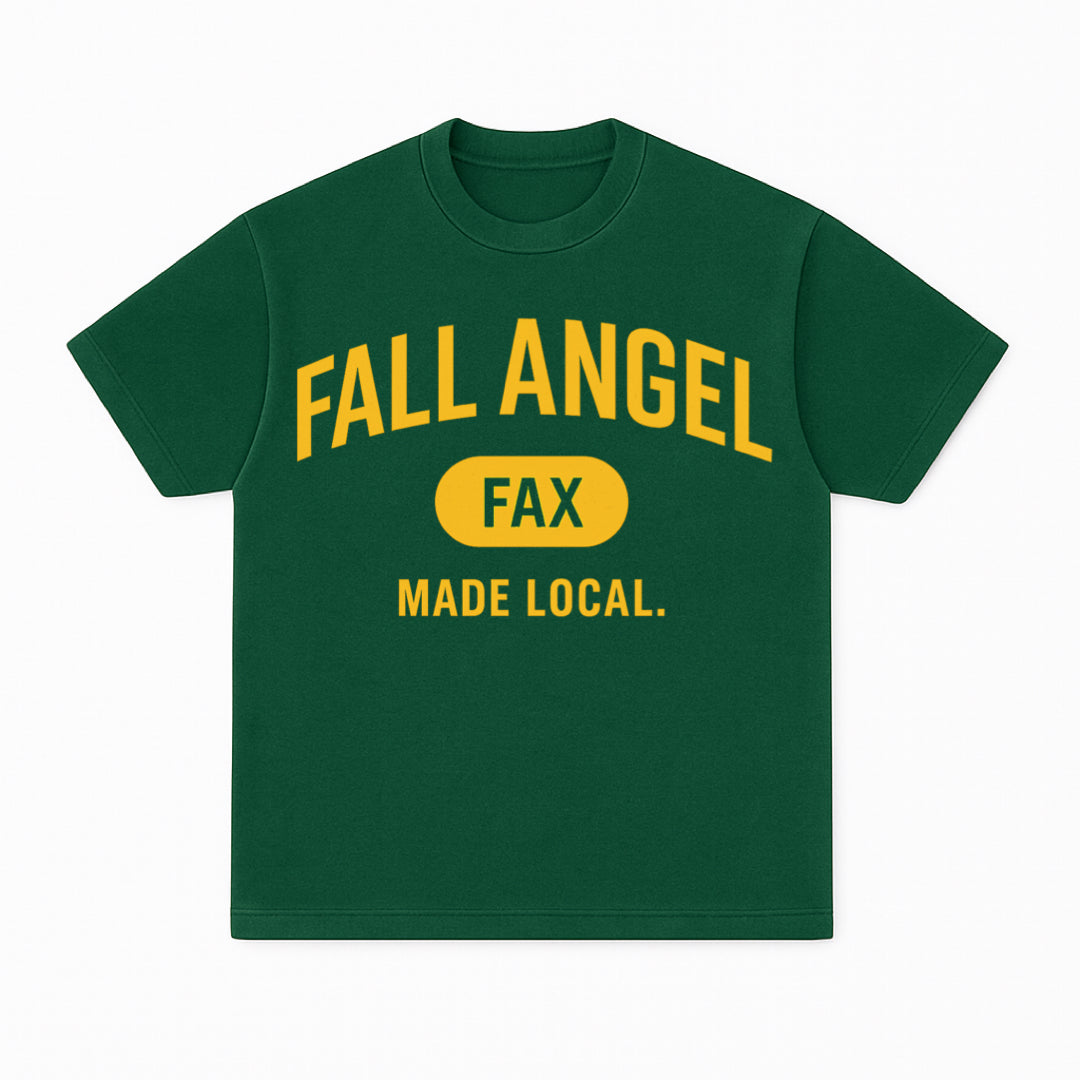 Fall Angel Varsity Tee (Green)