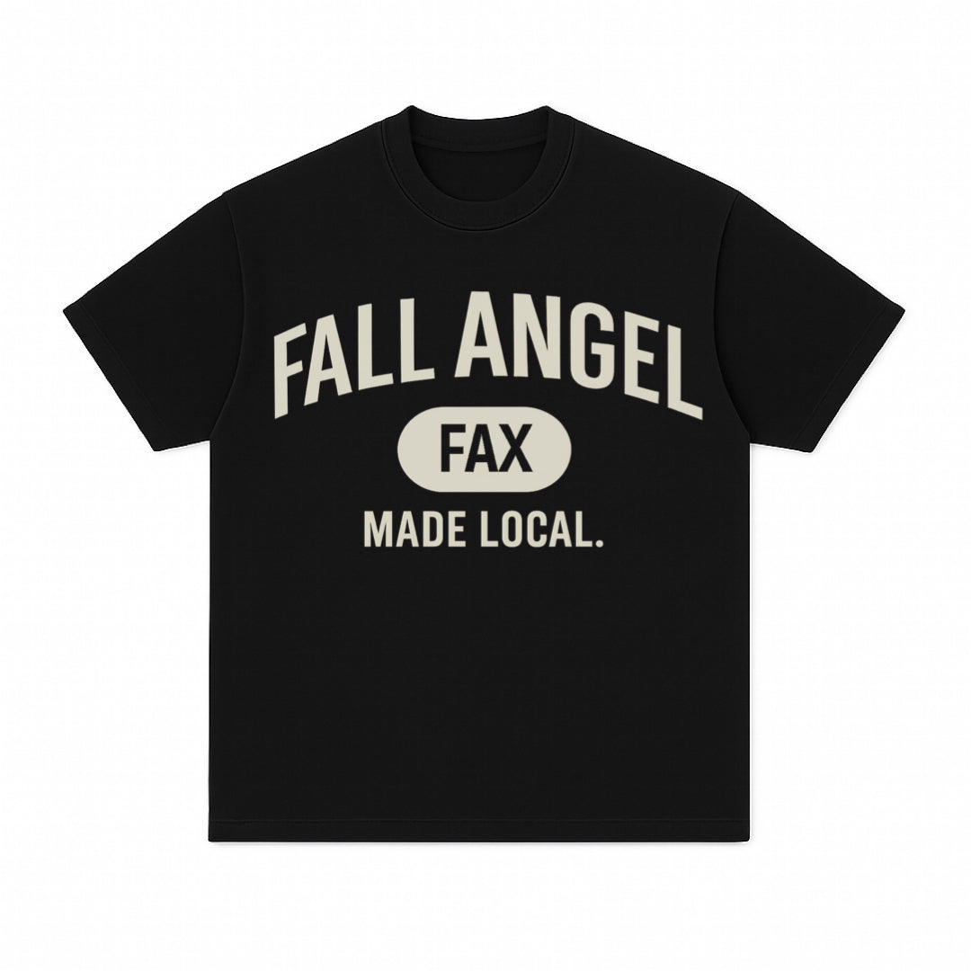 Fall Angel Varsity Tee (Black)