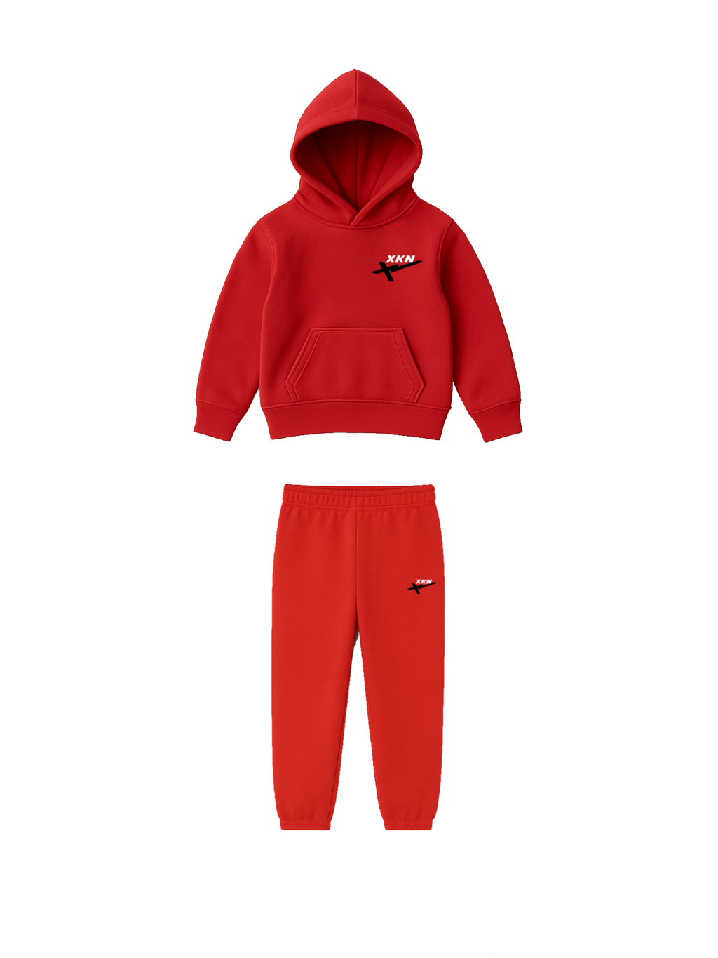 XKN Kids Core Active Fleece Set (Red)