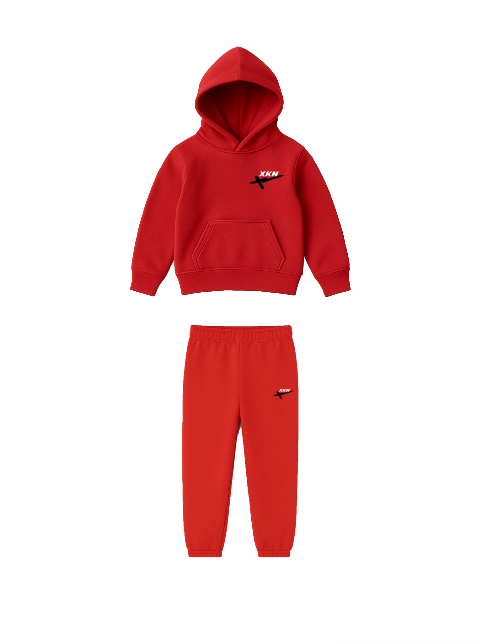 XKN Kids Core Active Fleece Set (Red)