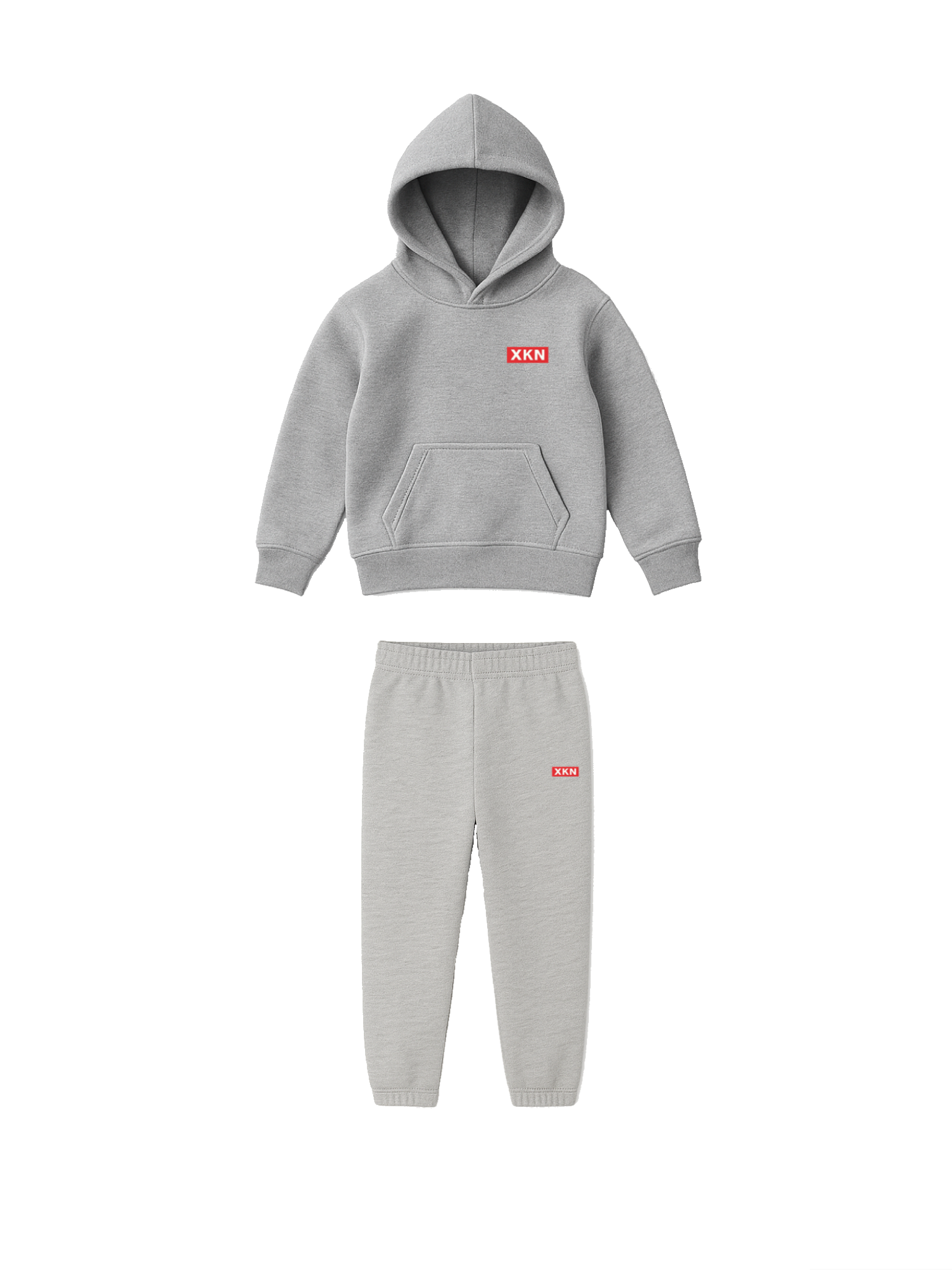 XKN Kids Day Ones Staples Fleece Set (Grey)