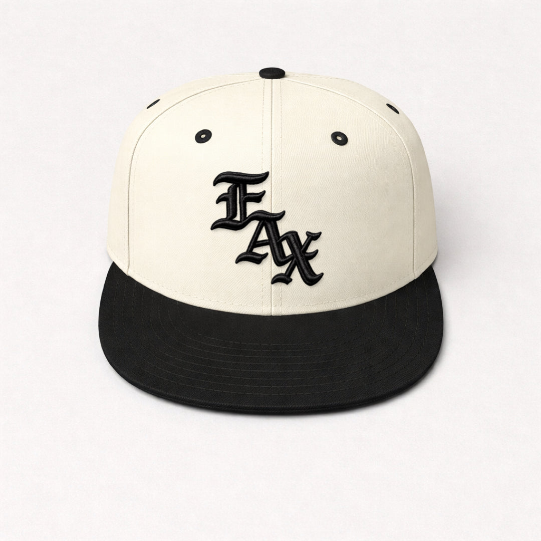 Old English Fall Angel Snapback (Cream/Black)