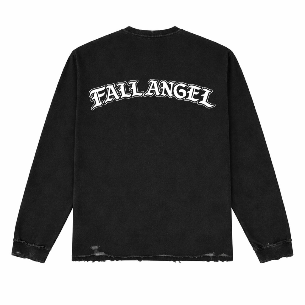 FAX Old English Long-Sleeve Tee (Black)