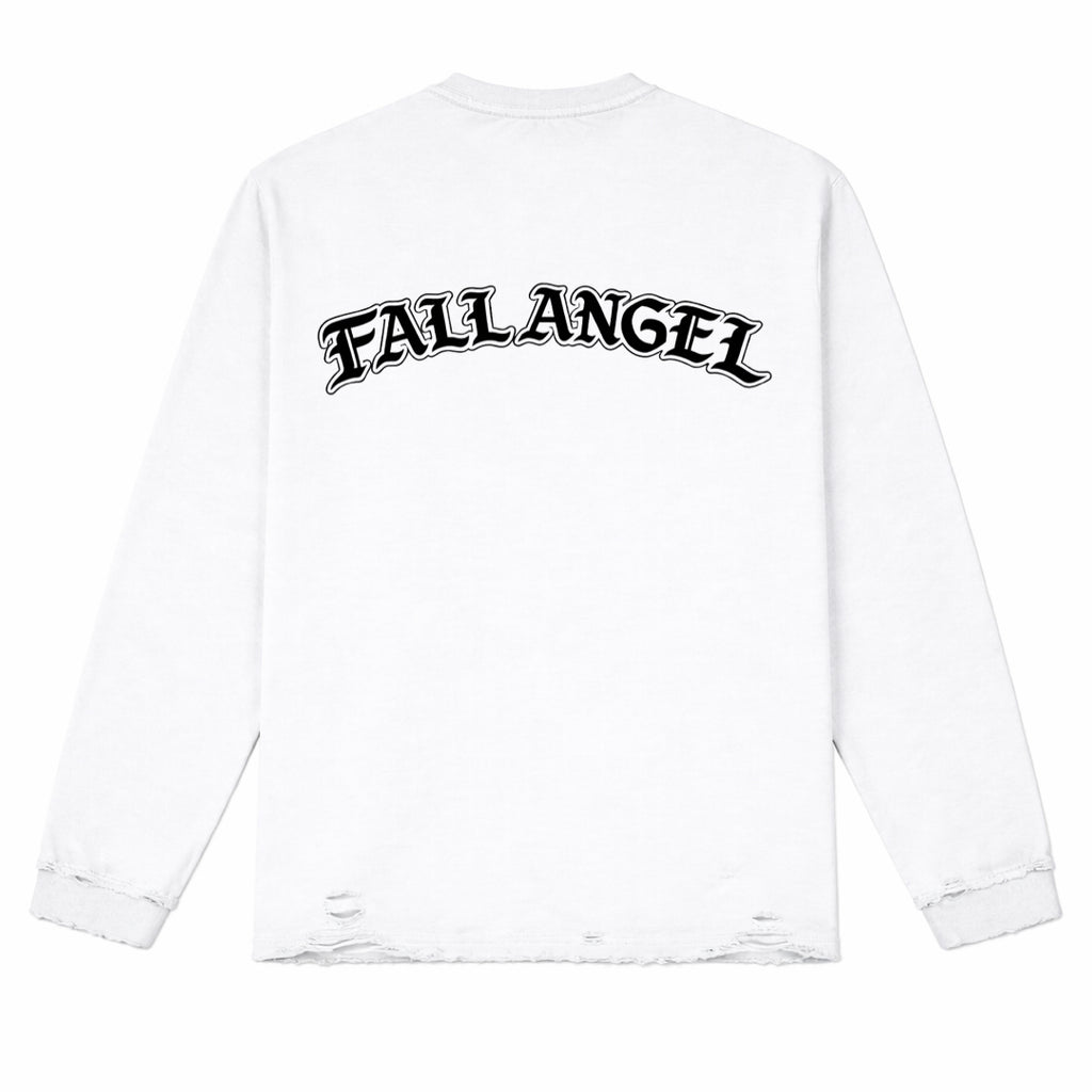 FAX Old English Long-Sleeve Tee (White)
