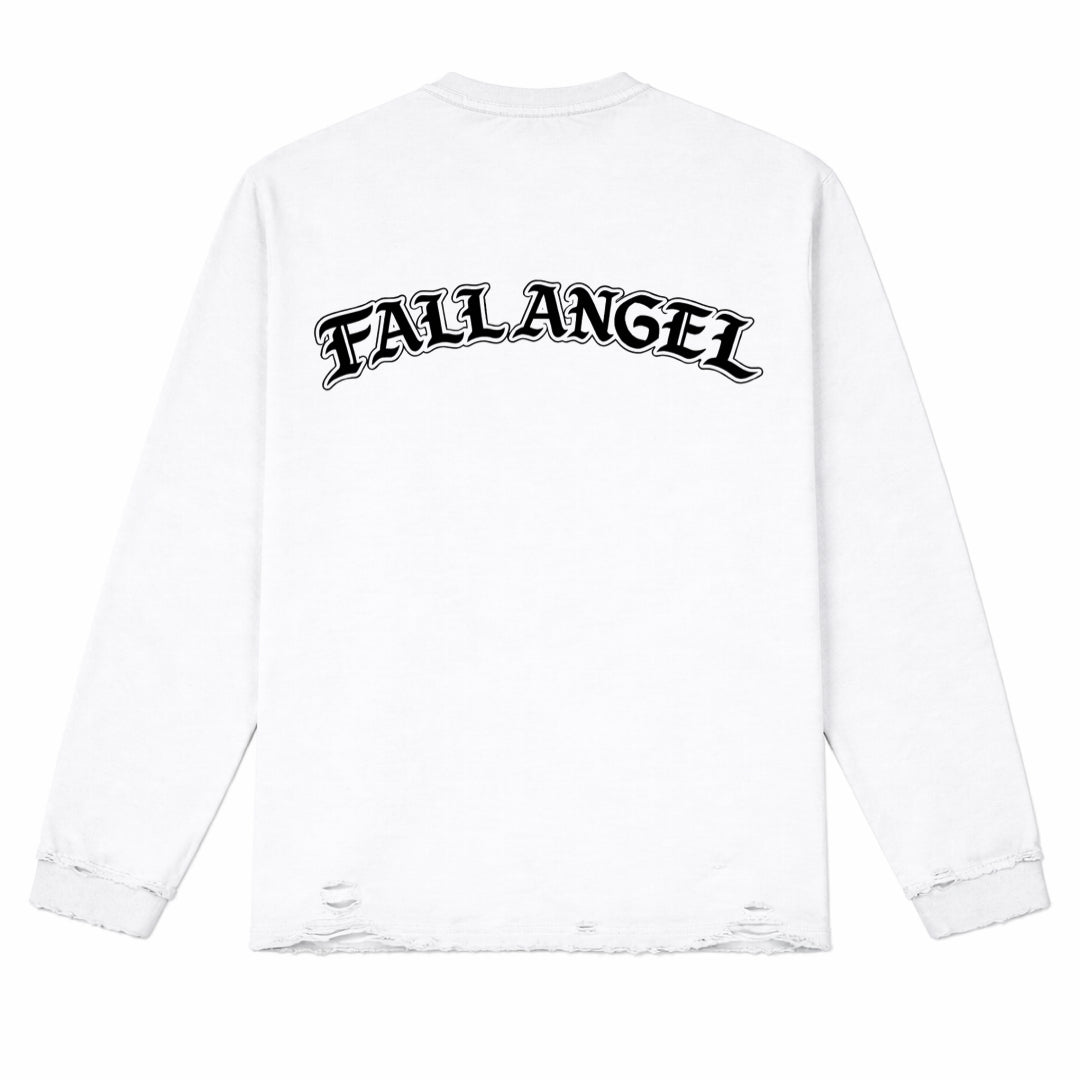 FAX Old English Long-Sleeve Tee (White)