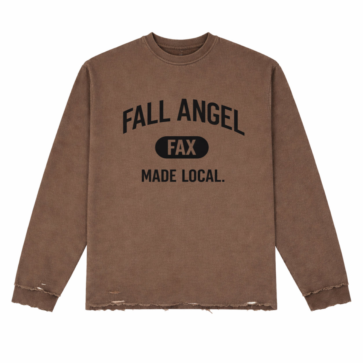 Fall Angel Varsity Long-Sleeve Tee (Mocha)