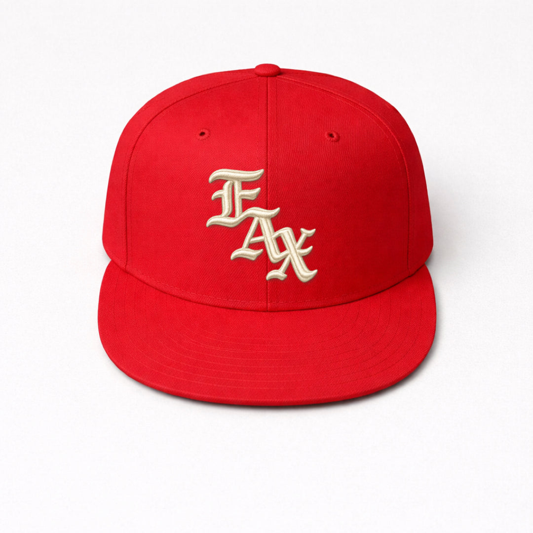 Old English Fall Angel Snapback (Red)