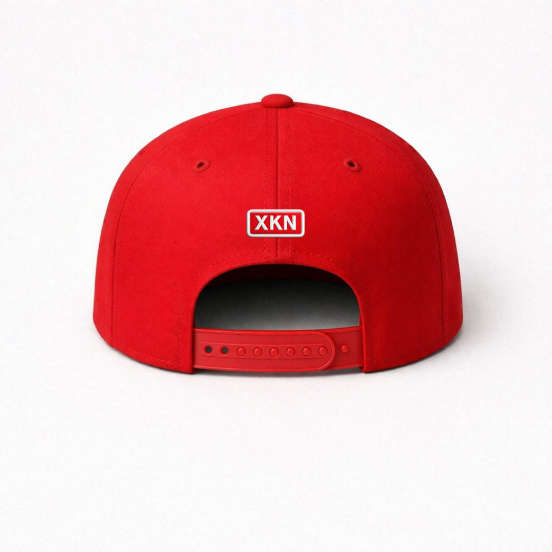 Old English Fall Angel Snapback (Red)