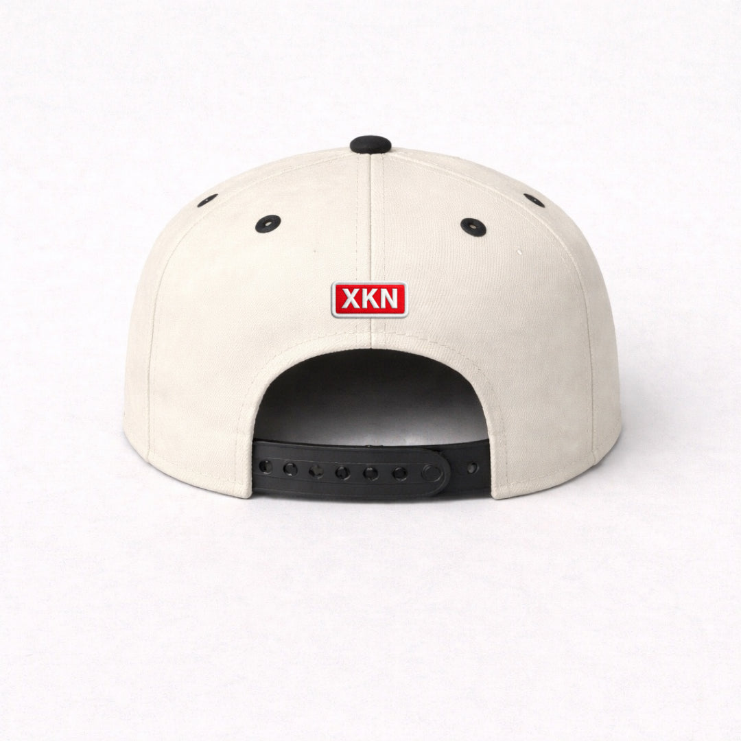 Old English Fall Angel Snapback (Cream/Black)