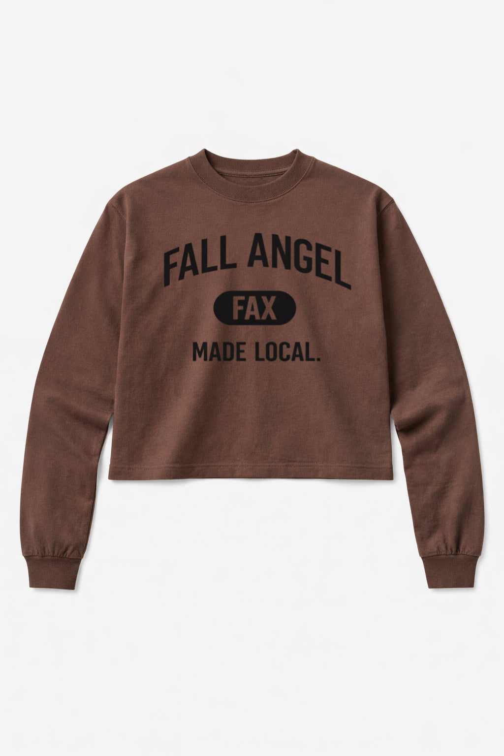 Fall Angel Varsity Long-Sleeve Tee (Mocha)