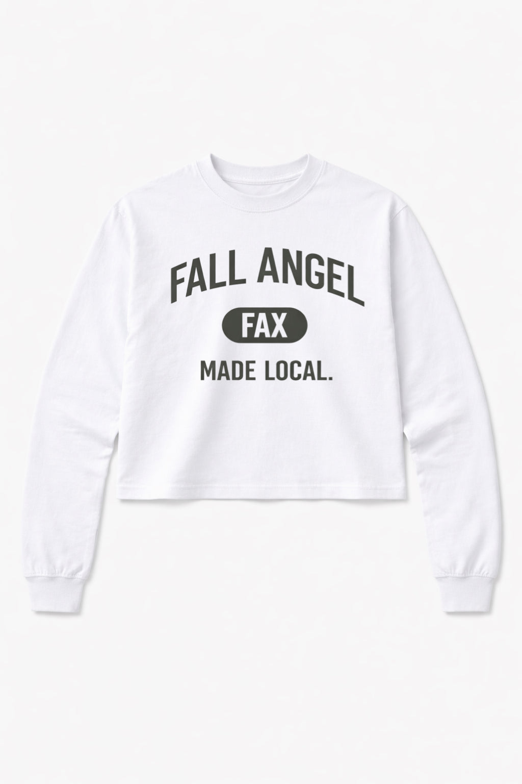 Fall Angel Varsity Long-Sleeve Tee (White)